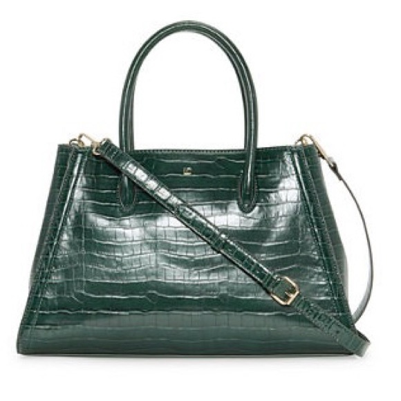 Liz Claiborne Emerald Croc-Embossed Satchel - Picture 1 of 6